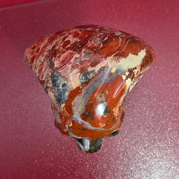 Natural Red Jasper Carved Crystal Cobra Snake Skull, Realistic, Healing 3+LB - Picture 13 of 14